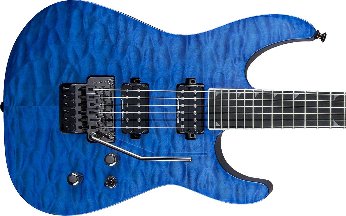 Jackson Soloist Pro Sl2q Mah Hh Seymour Duncan Fr Eb - Transparent Blue - E-Gitarre in Str-Form - Variation 2