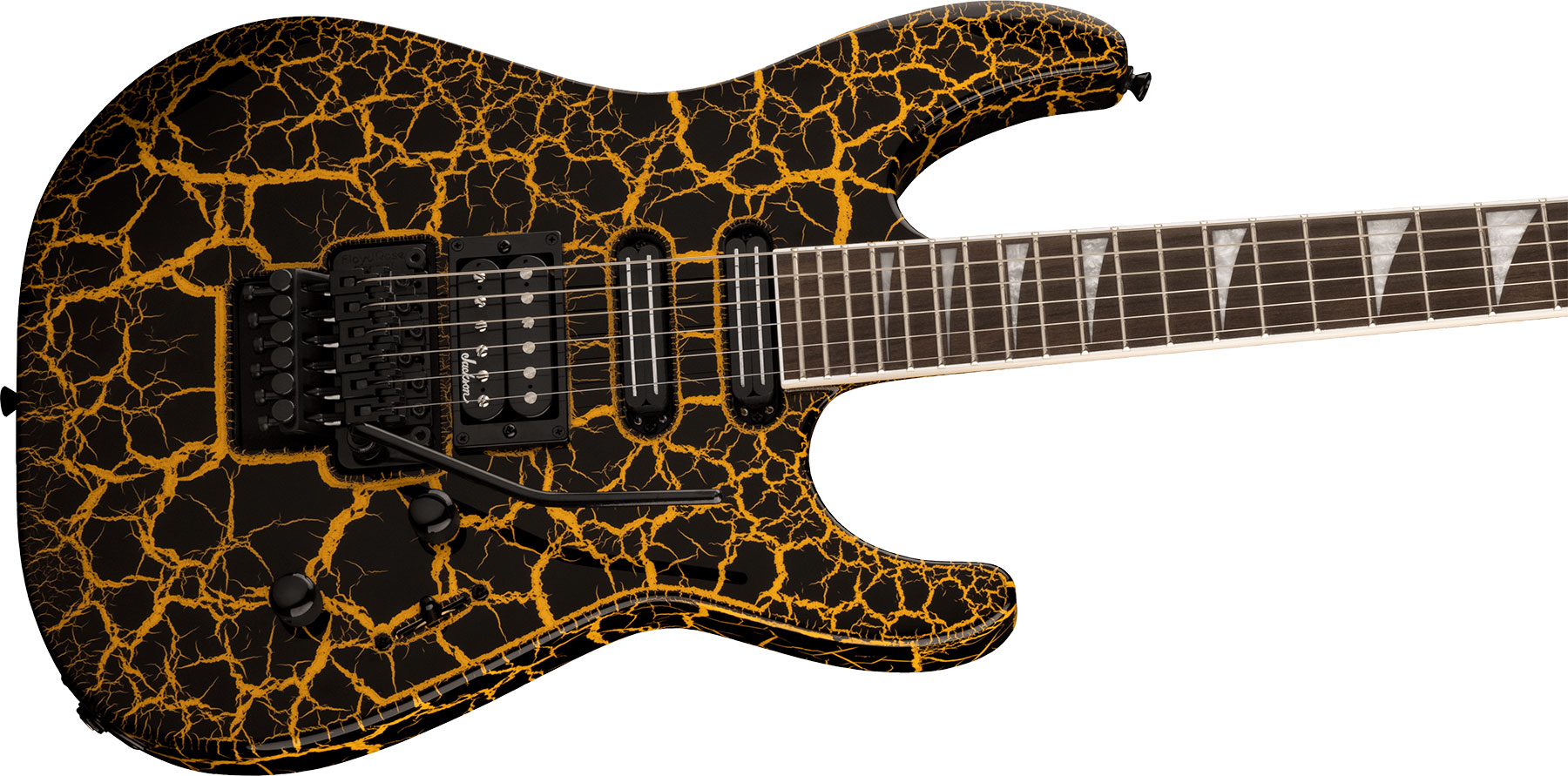 Jackson Soloist Sl3x Dx Hstst Fr Lau - Yellow Crackle - E-Gitarre in Str-Form - Variation 2