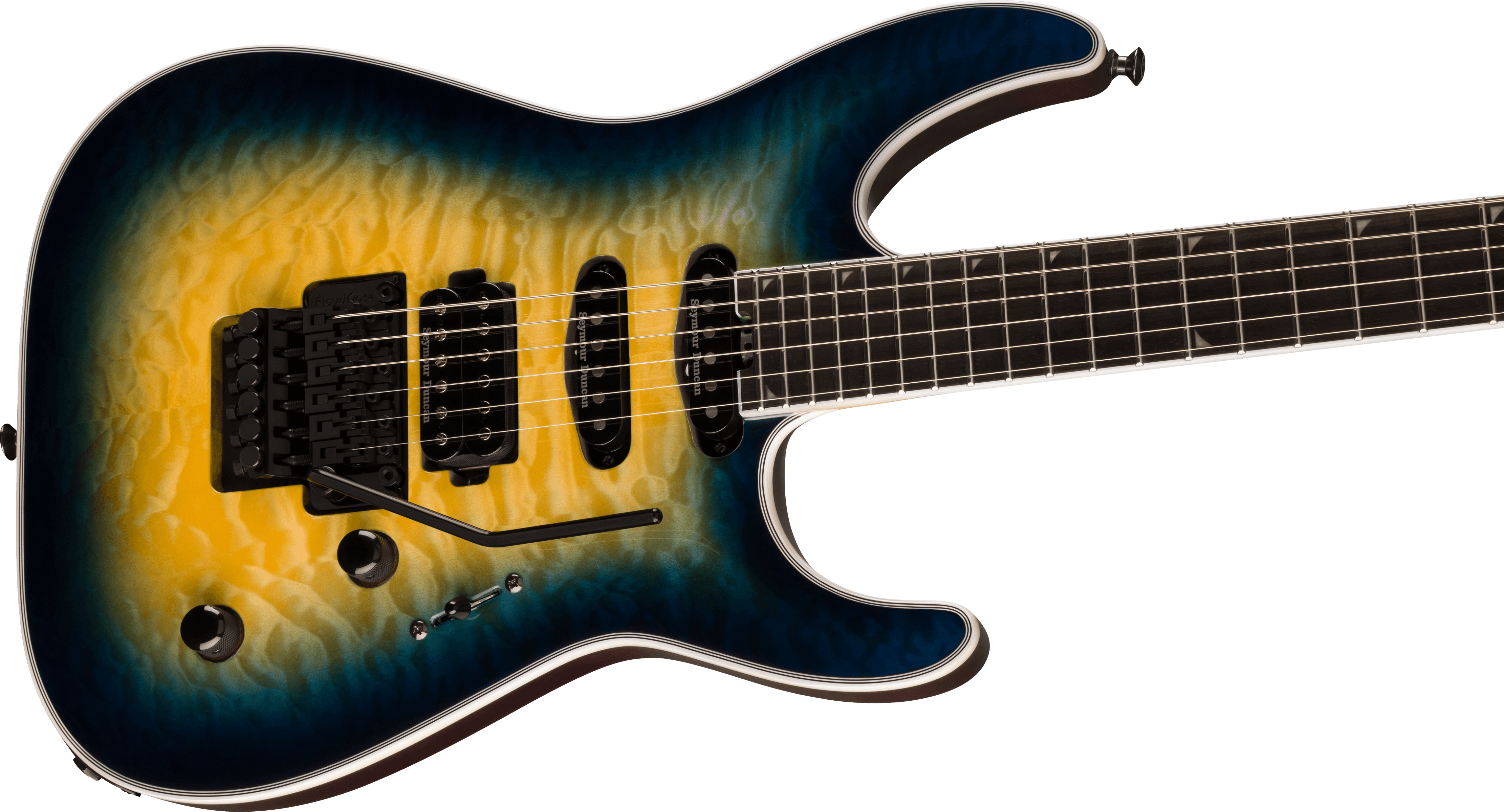 Jackson Soloist Sla3q Pro Plus Hss Seymour Duncan Fr Eb - Amber Blue Burst - E-Gitarre in Str-Form - Variation 3