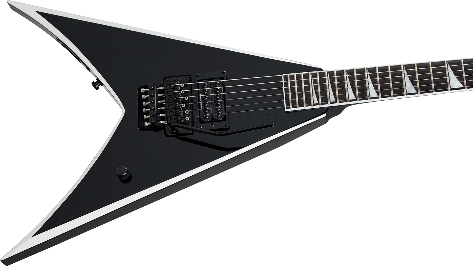 Jackson Wes Borland King V Kv Pro Signature Pro 1h Seymour Duncan Fr Eb - Black W/ White Bevels - Signature-E-Gitarre - Variation 2