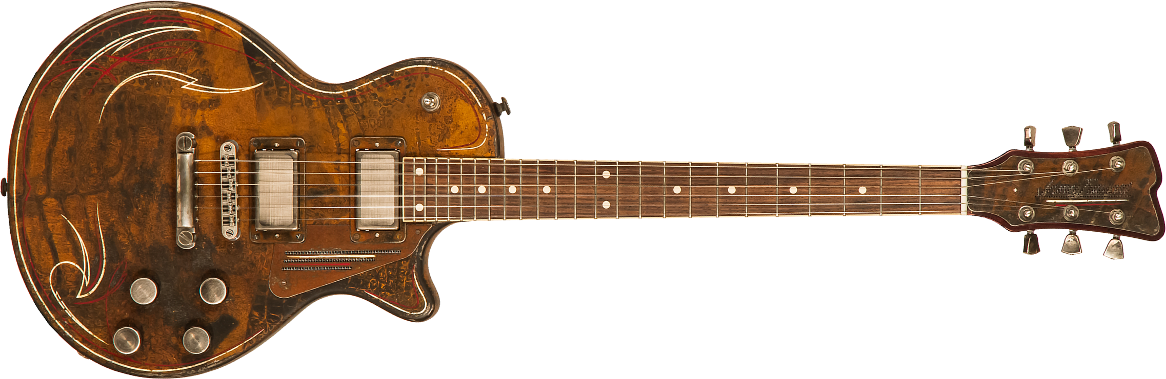 James Trussart Steeldeville Perf.back 2h Ht Rw #21171 - Rust O Matic Pinstriped - Single-Cut-E-Gitarre - Main picture