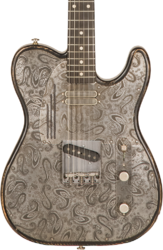 E-gitarre in teleform James trussart SteelTopCaster #21135 - Antique silver paisley