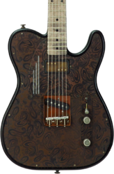 E-gitarre in teleform James trussart Steeltopcaster #26036 - Rust & Black Paisley Engraved
