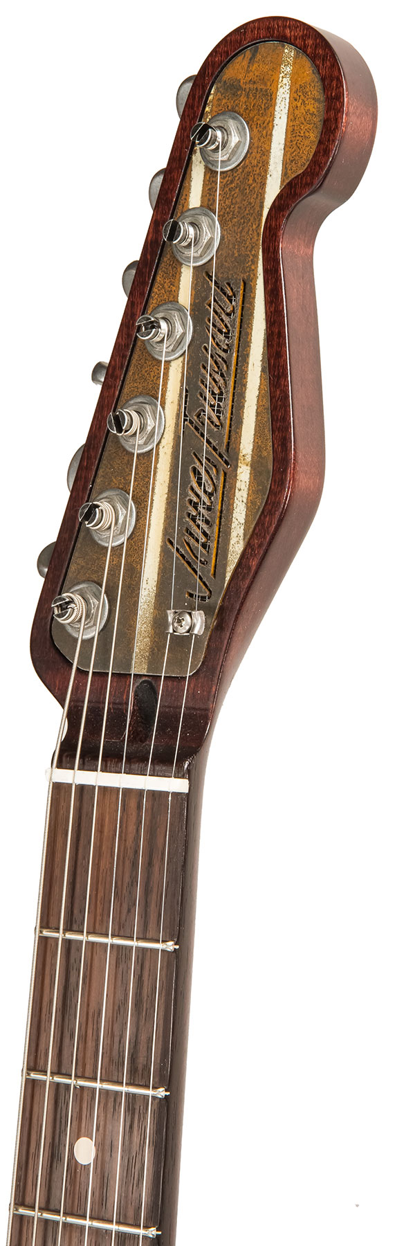James Trussart Steelcaster Deluxe Perf. Back 2s Pf #20033 - Rust O Matic Cream Racing Stripes - E-Gitarre in Teleform - Variation 4