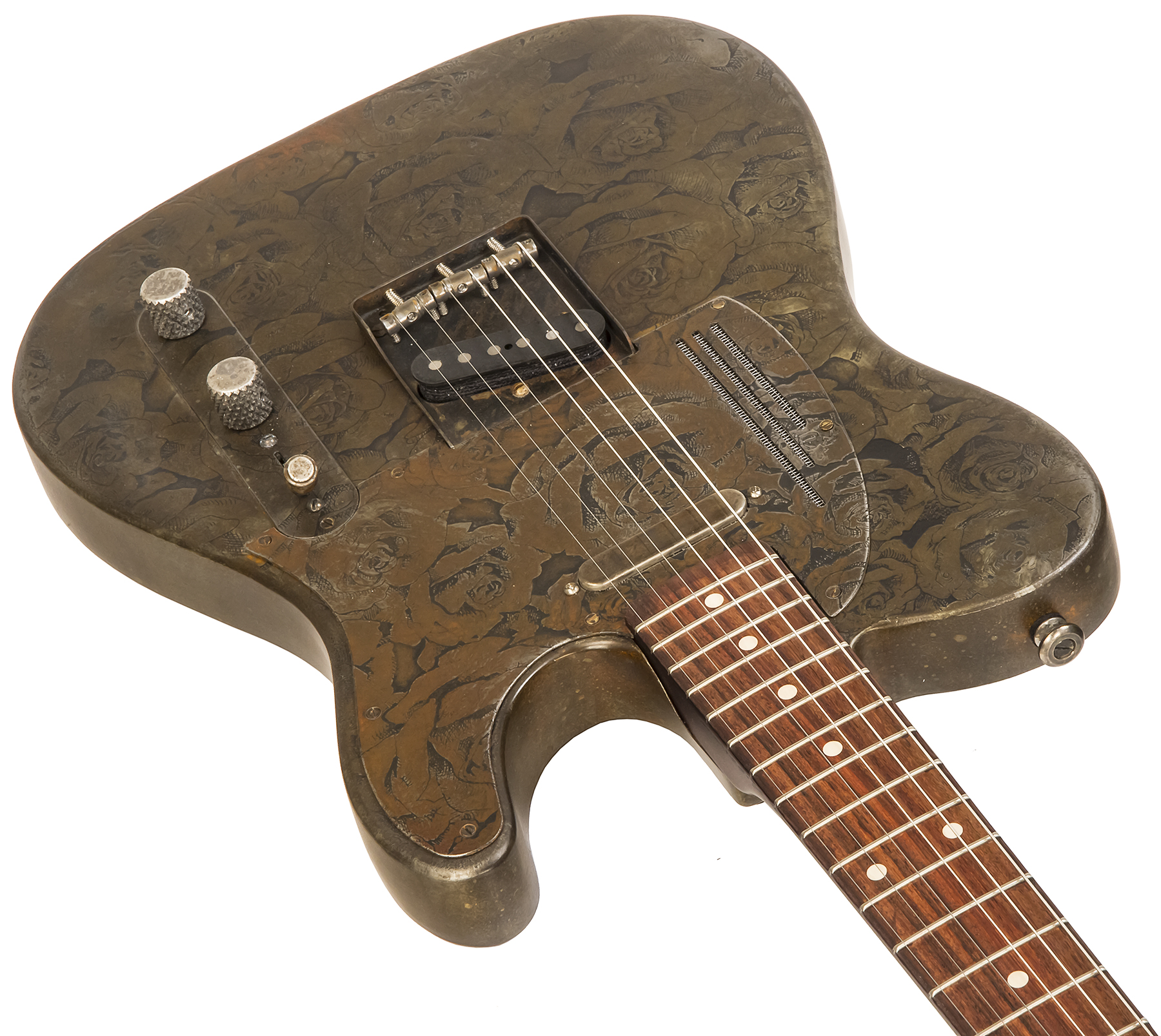 James Trussart Steelcaster Perf.back 2s Ht Rw #21000 - Rusty Roses - Semi-Hollow E-Gitarre - Variation 1