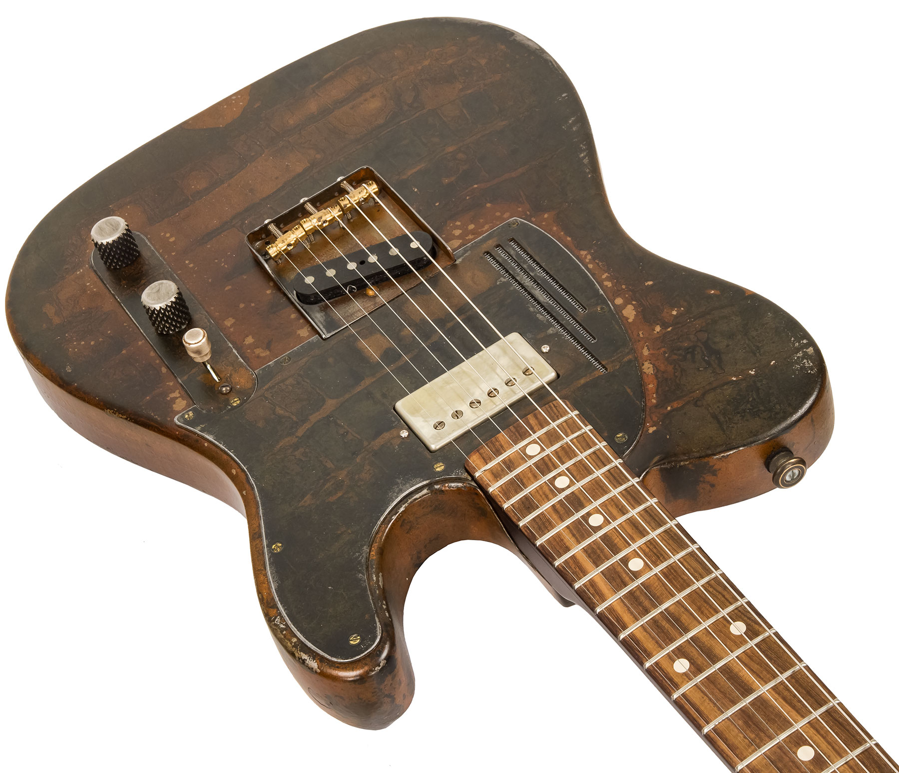 James Trussart Steelcaster Plain Back Sh Pf #20034 - Rust O Matic Gator - Semi-Hollow E-Gitarre - Variation 2
