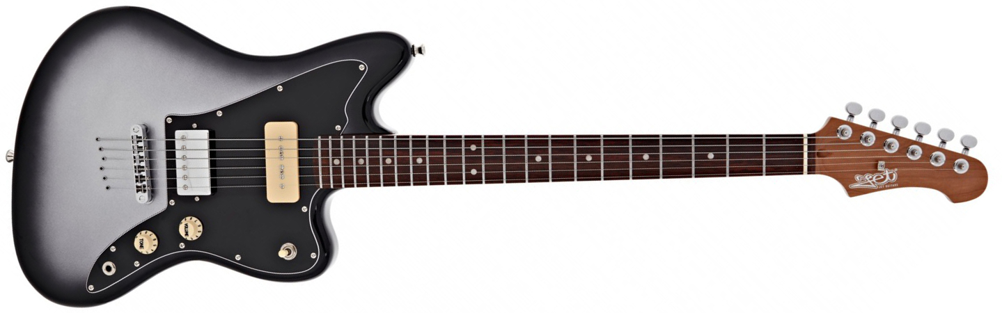 Jet Guitars Jj 350 Baritone Ht H P-90 Rw - Moonburst Lunar Eclipse - Bariton E-Gitarre - Main picture