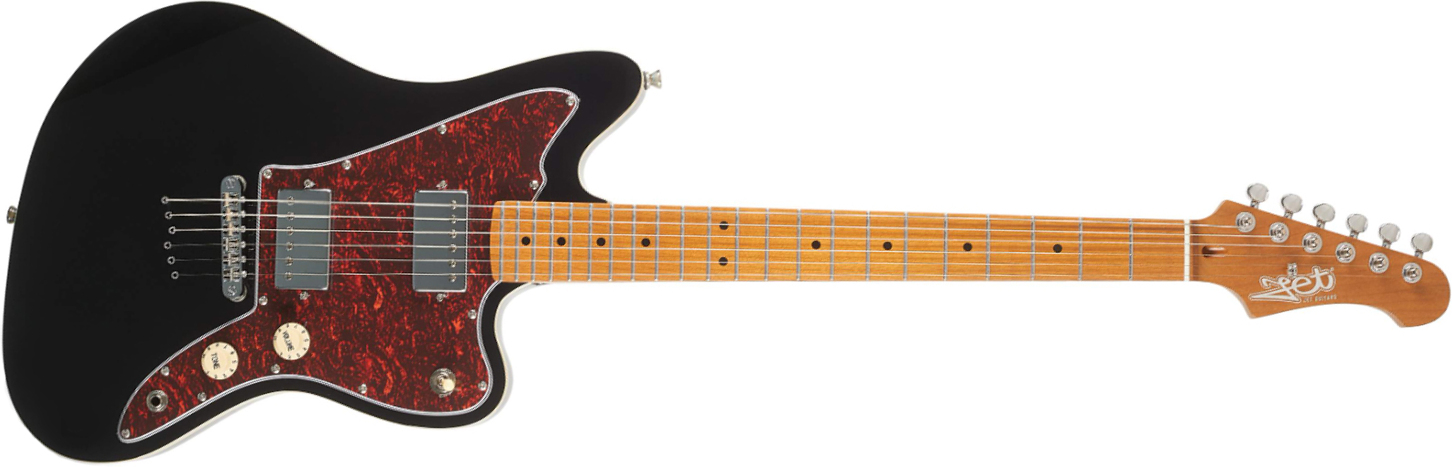 Jet Guitars Jj350 Bk 2h Ht Mn - Black - Retro-Rock-E-Gitarre - Main picture