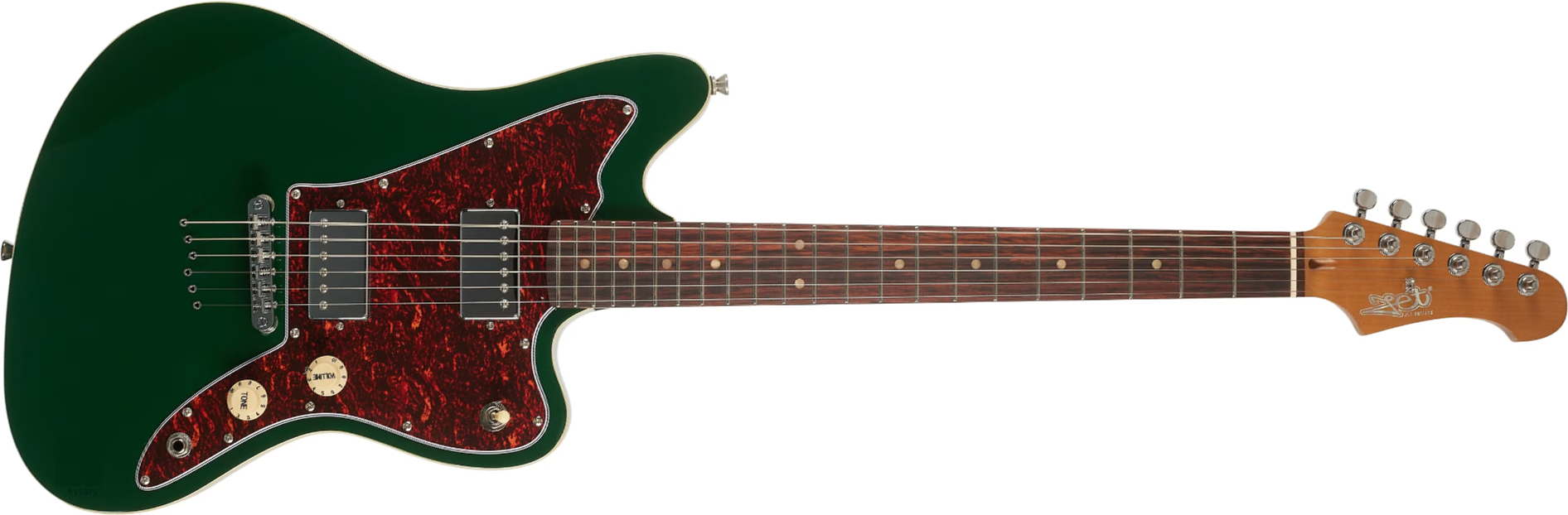 Jet Guitars Jj350 Gr 2h Ht Rw - Green - Retro-Rock-E-Gitarre - Main picture