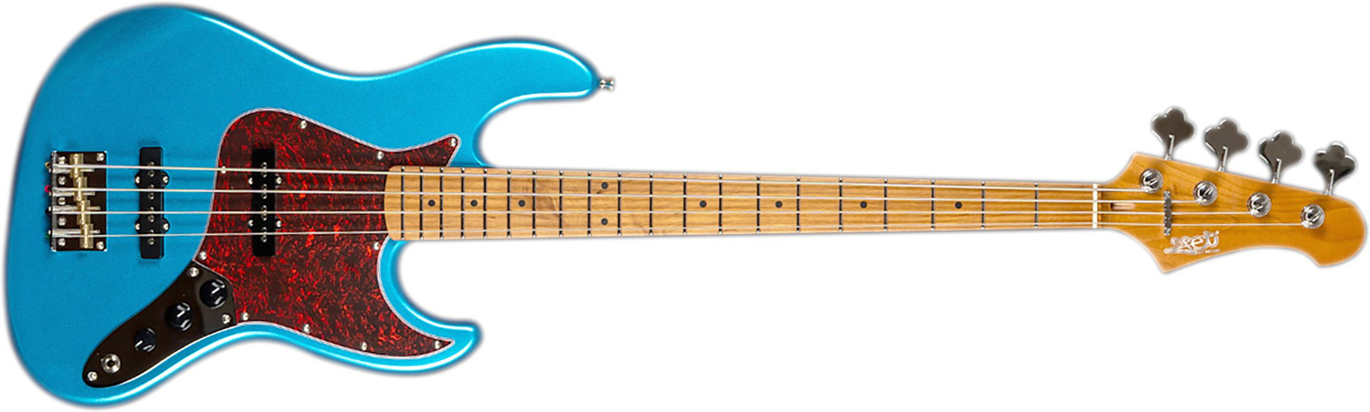 Jet Guitars Jjb300 Lpb Mn - Lake Placid Blue - Solidbody E-bass - Main picture