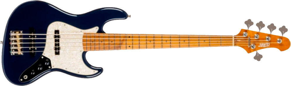 Jet Guitars Jjb305 Dbl 5c Mn - Deep Blue - Solidbody E-bass - Main picture