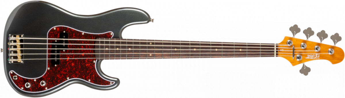 Jet Guitars Jpb305 Crc 5-cordes Rw - Charcoal - Solidbody E-bass - Main picture