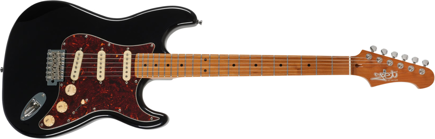 Jet Guitars Js300 Bl 3s Trem Mn - Black - E-Gitarre in Str-Form - Main picture