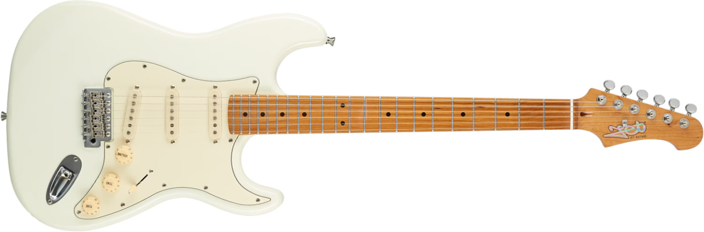 Jet Guitars Js300 Ow 3s Trem Mn - Olympic White - E-Gitarre in Str-Form - Main picture
