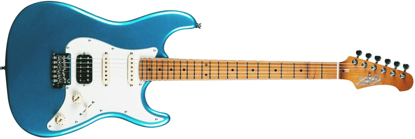 Jet Guitars Js400 Lpb Hss Trem Mn - Lake Placid Blue - E-Gitarre in Str-Form - Main picture