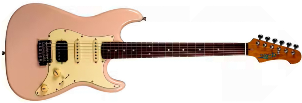 Jet Guitars Js400 Pk R Hss Trem Rw - Shell Pink - E-Gitarre in Str-Form - Main picture
