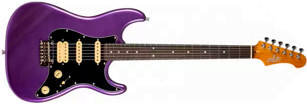 Jet Guitars Js400 Plm R Hss Trem Rw - Plum - E-Gitarre in Str-Form - Main picture