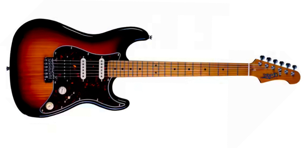 Jet Guitars Js400 Sb Hss Trem Mn - Sunburst - E-Gitarre in Str-Form - Main picture