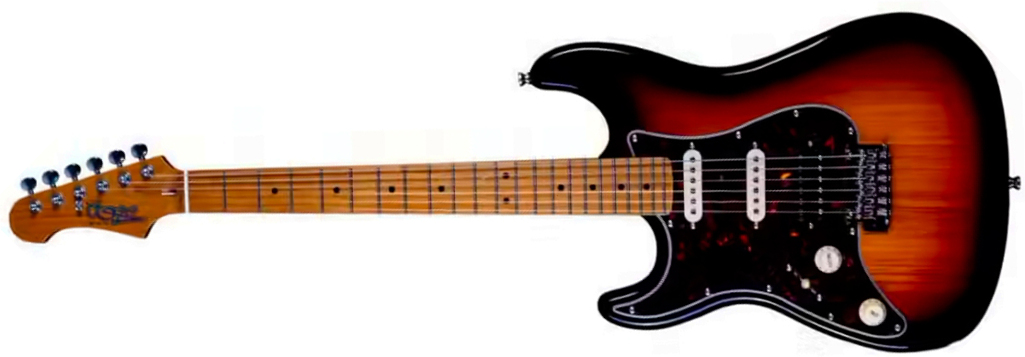 Jet Guitars Js400 Sb Lh Gaucher Hss Trem Mn - Sunburst - E-Gitarre in Str-Form - Main picture