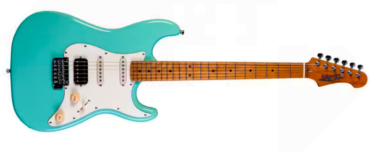 Jet Guitars Js400 Sg Hss Trem Mn - Sea Foam Green - E-Gitarre in Str-Form - Main picture