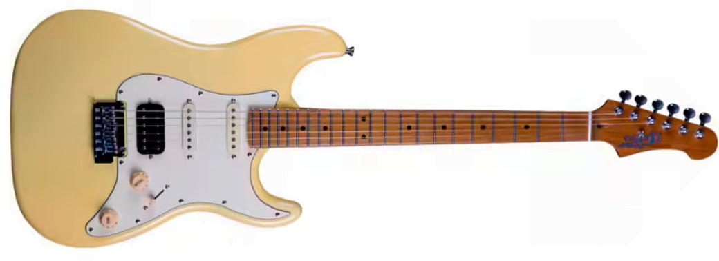 Jet Guitars Js400 Vyw Hss Trem Mn - Vintage Yellow - E-Gitarre in Str-Form - Main picture