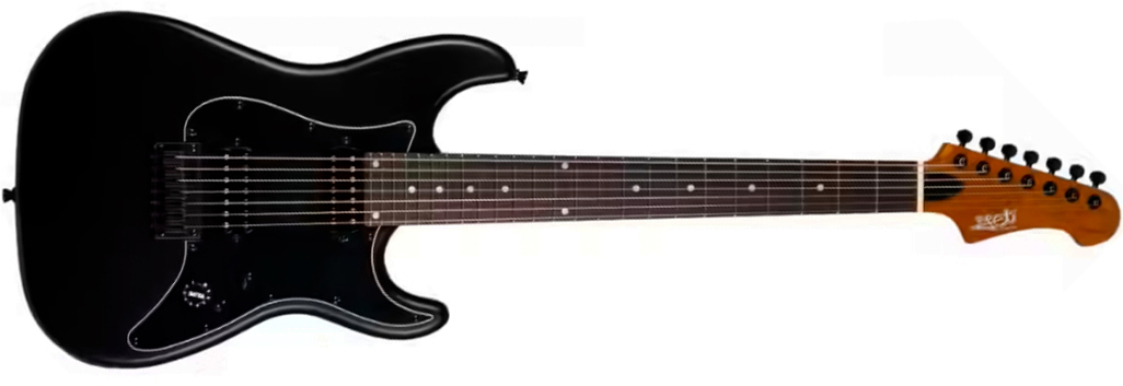 Jet Guitars Js407 Mbk 7c Baryton 2h Ht Rw - Matt Black - Bariton E-Gitarre - Main picture