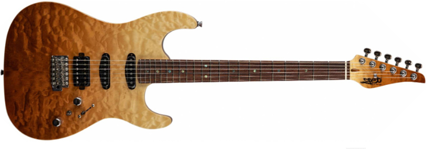 Jet Guitars Js45 Elite Hss Trem Rw - Fireburst Flame - E-Gitarre in Str-Form - Main picture