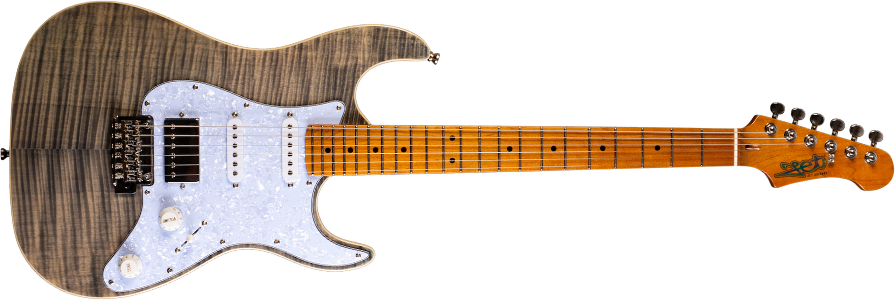 Jet Guitars Js450 Hss Trem Mn - Transparent Black - E-Gitarre in Str-Form - Main picture