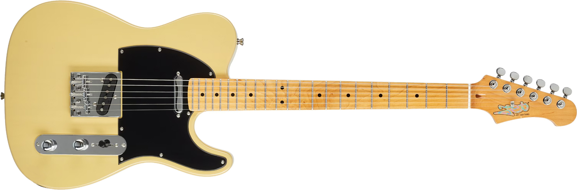 Jet Guitars Jt350 Bsc 2s Ht Mn - Butterscotch - E-Gitarre in Teleform - Main picture