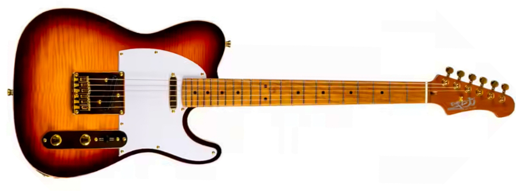 Jet Guitars Jt600 Bs G Hs Ht Gh Mn - Tobacco Burst - E-Gitarre in Teleform - Main picture
