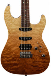 E-gitarre in str-form Jet guitars Elite JS-45 - Fireburst flame