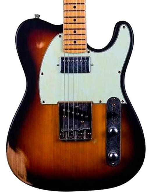 E-gitarre in teleform Jet guitars JT-350 RLC - Sunburst Distressed