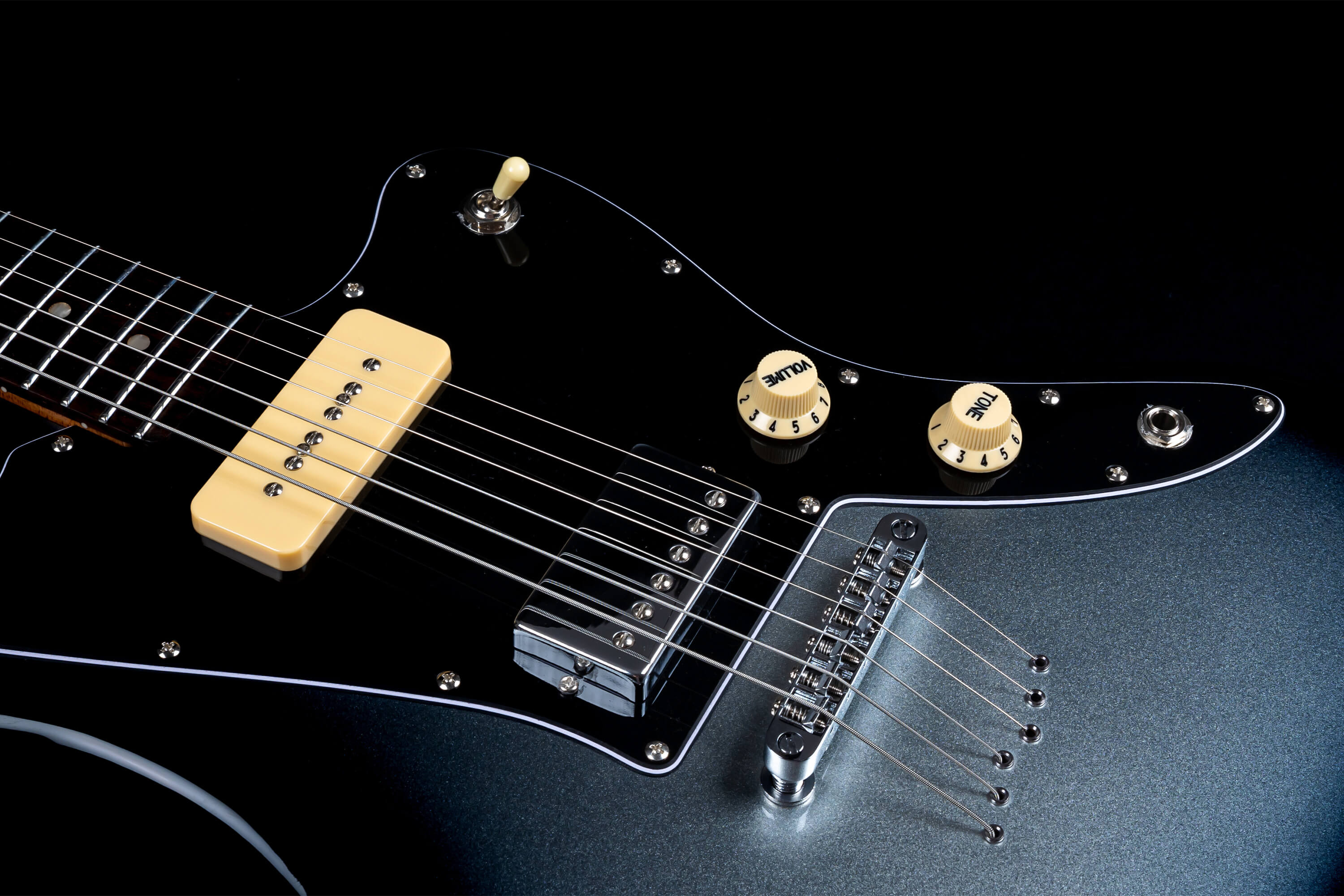 Jet Guitars Jj 350 Baritone Ht H P-90 Rw - Moonburst Lunar Eclipse - Bariton E-Gitarre - Variation 3