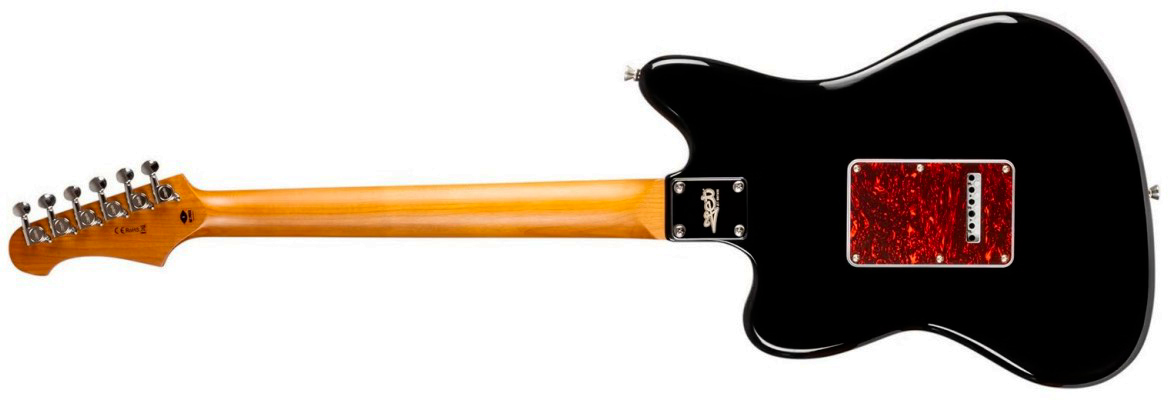 Jet Guitars Jj300 P90 Bk 2s Ht Mn - Black - Retro-Rock-E-Gitarre - Variation 1