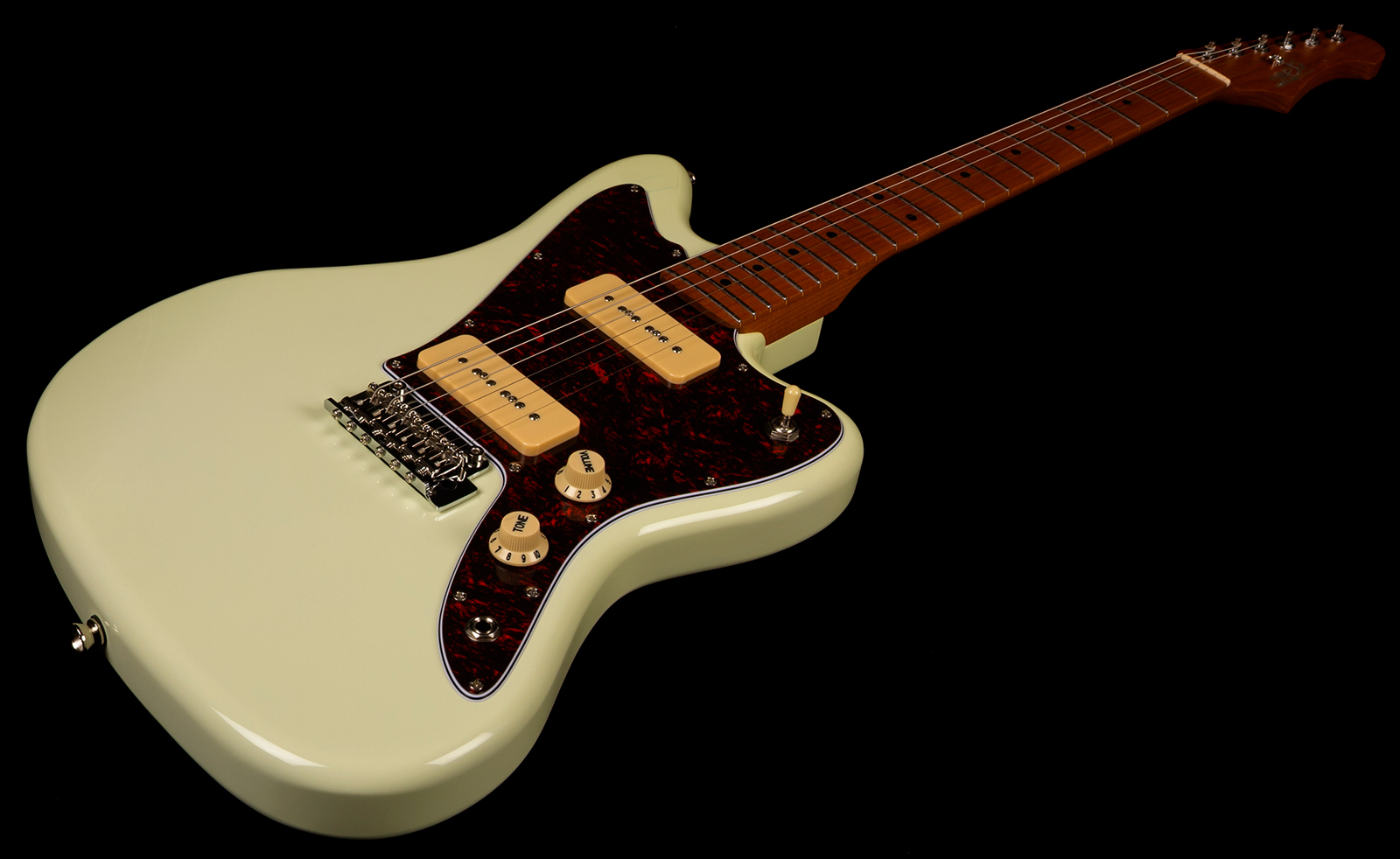 Jet Guitars Jj300 P90 Ow 2s Ht Mn - Olympic White - Retro-Rock-E-Gitarre - Variation 2