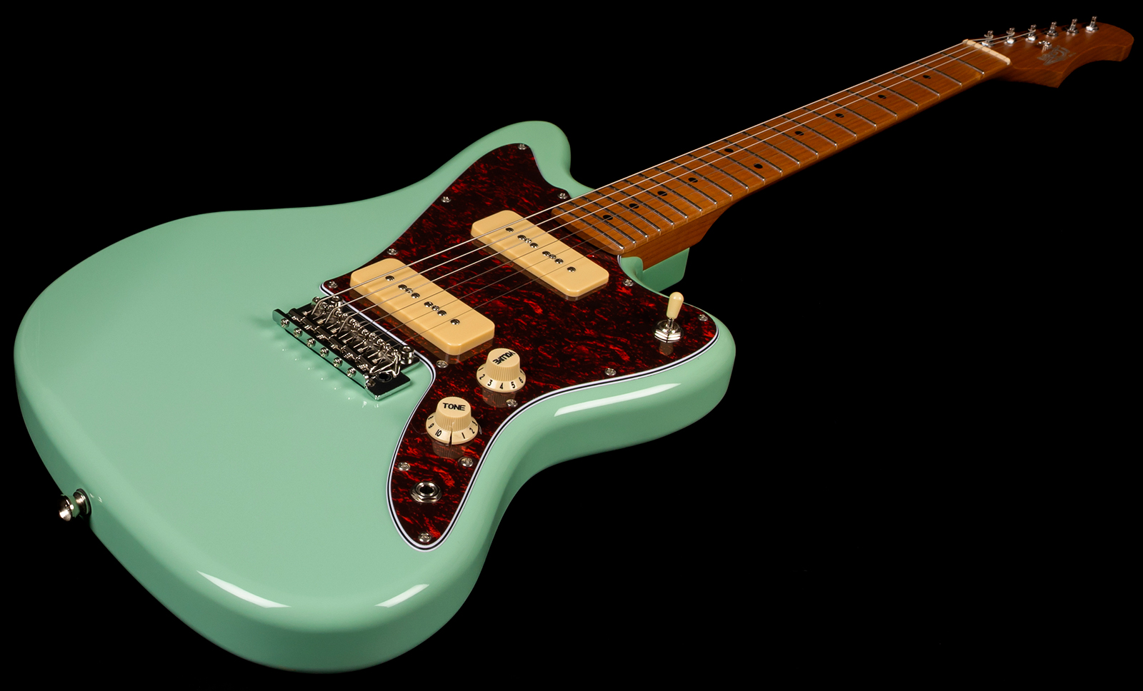 Jet Guitars Jj300 P90 Ow 2s Ht Mn - Sea Green - Retro-Rock-E-Gitarre - Variation 2