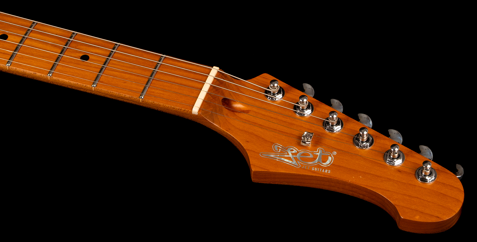 Jet Guitars Jj300 P90 Ow 2s Ht Mn - Olympic White - Retro-Rock-E-Gitarre - Variation 4