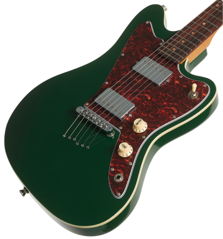 Jet Guitars Jj350 Gr 2h Ht Rw - Green - Retro-Rock-E-Gitarre - Variation 2