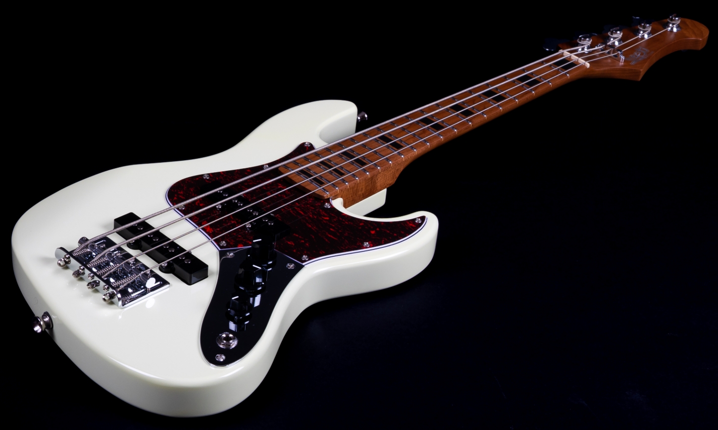 Jet Guitars Jjb300 Travel Ow Shsc Mn - Olympic White - E-Reisebass - Variation 2