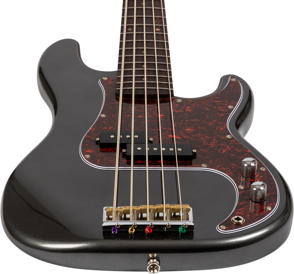 Jet Guitars Jpb305 Crc 5-cordes Rw - Charcoal - Solidbody E-bass - Variation 2