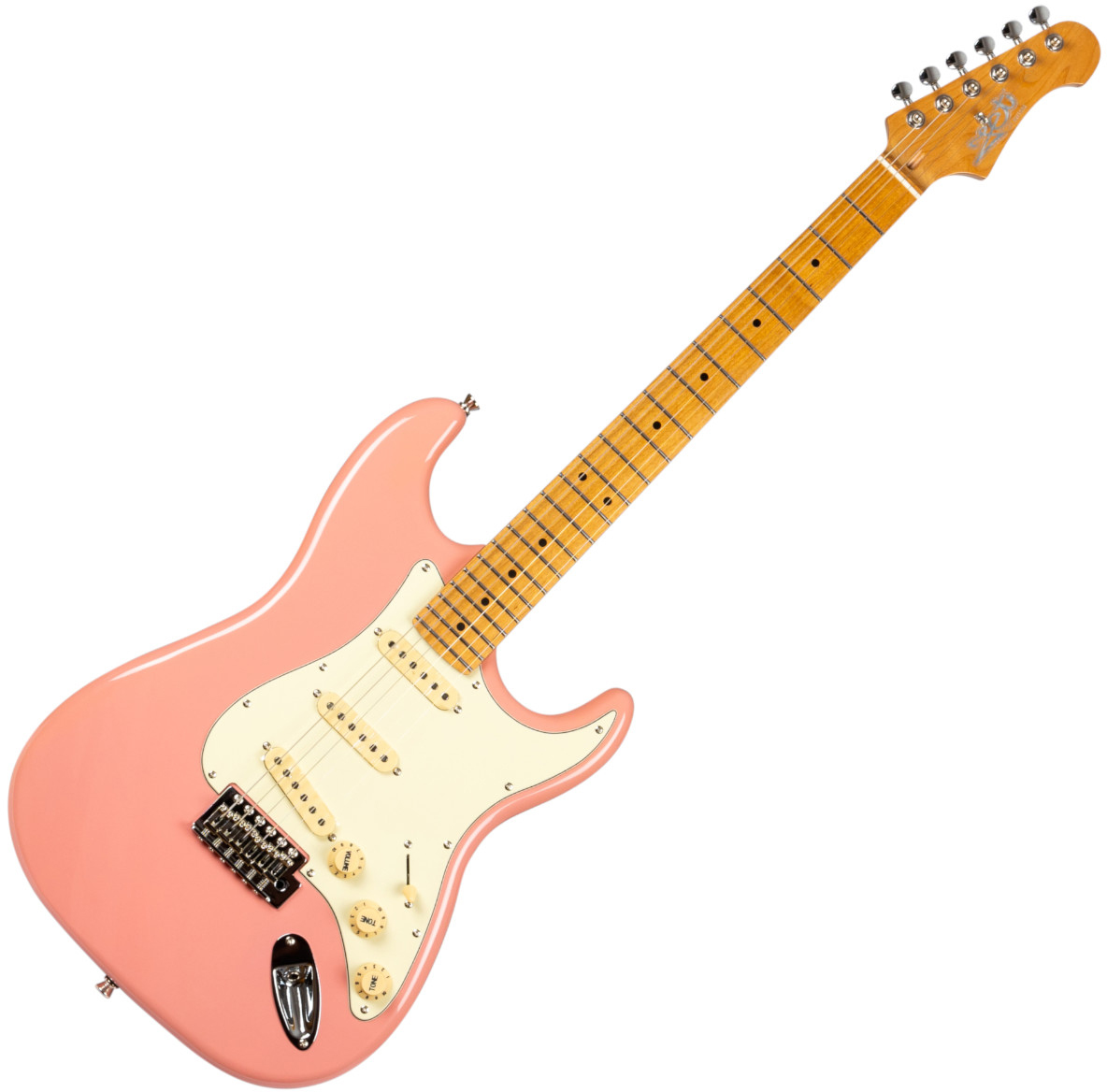 Jet Guitars Js300 Bgd 3s Trem Mn - Burgundy Pink - E-Gitarre in Str-Form - Variation 1