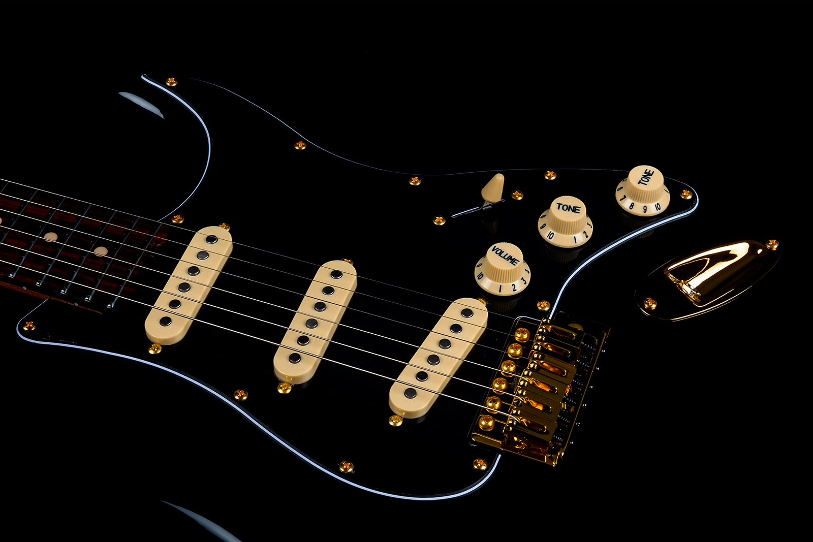 Jet Guitars Js380 Bk G 3s Trem Rw - Black - E-Gitarre in Str-Form - Variation 3