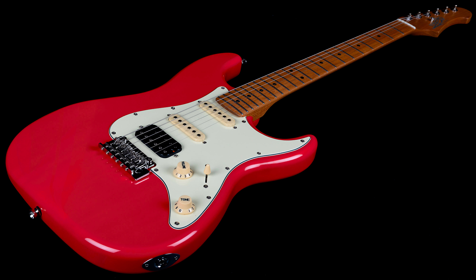 Jet Guitars Js400 Crd Hss Trem Mn - Coral Red - E-Gitarre in Str-Form - Variation 2