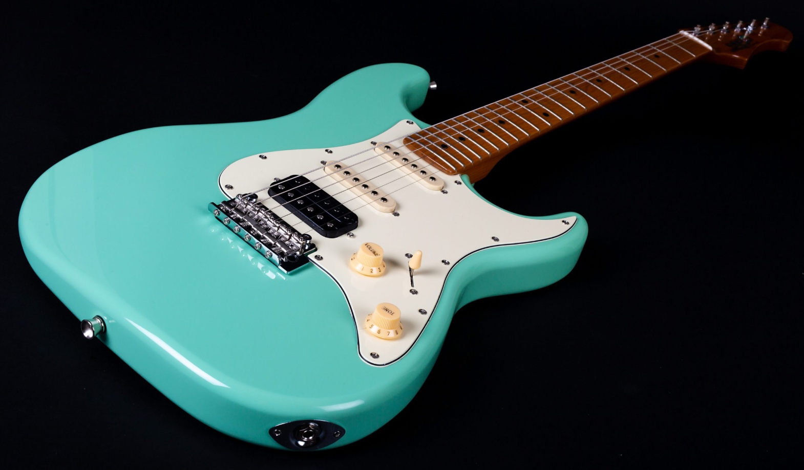 Jet Guitars Js400 Sg Hss Trem Mn - Sea Foam Green - E-Gitarre in Str-Form - Variation 2