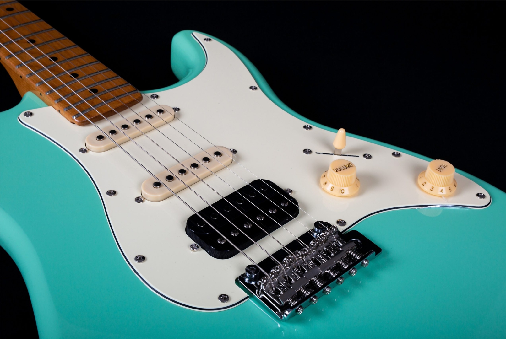 Jet Guitars Js400 Sg Hss Trem Mn - Sea Foam Green - E-Gitarre in Str-Form - Variation 3