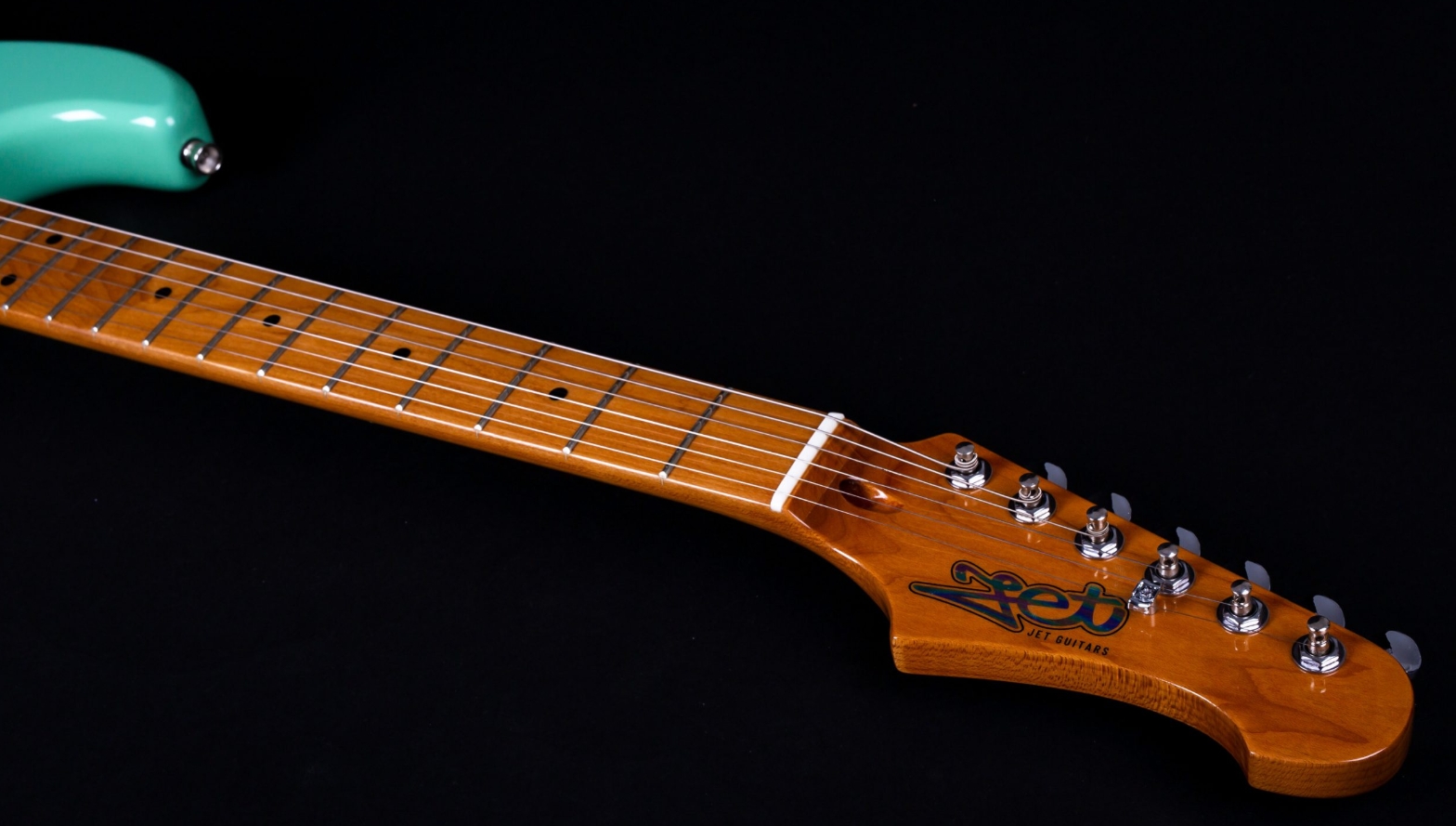 Jet Guitars Js400 Sg Hss Trem Mn - Sea Foam Green - E-Gitarre in Str-Form - Variation 4