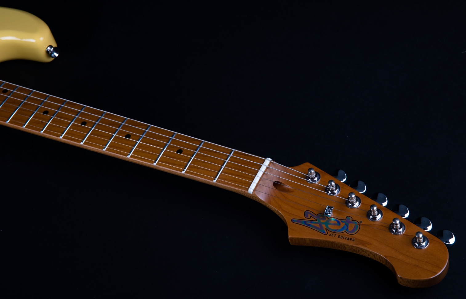 Jet Guitars Js400 Vyw Hss Trem Mn - Vintage Yellow - E-Gitarre in Str-Form - Variation 4