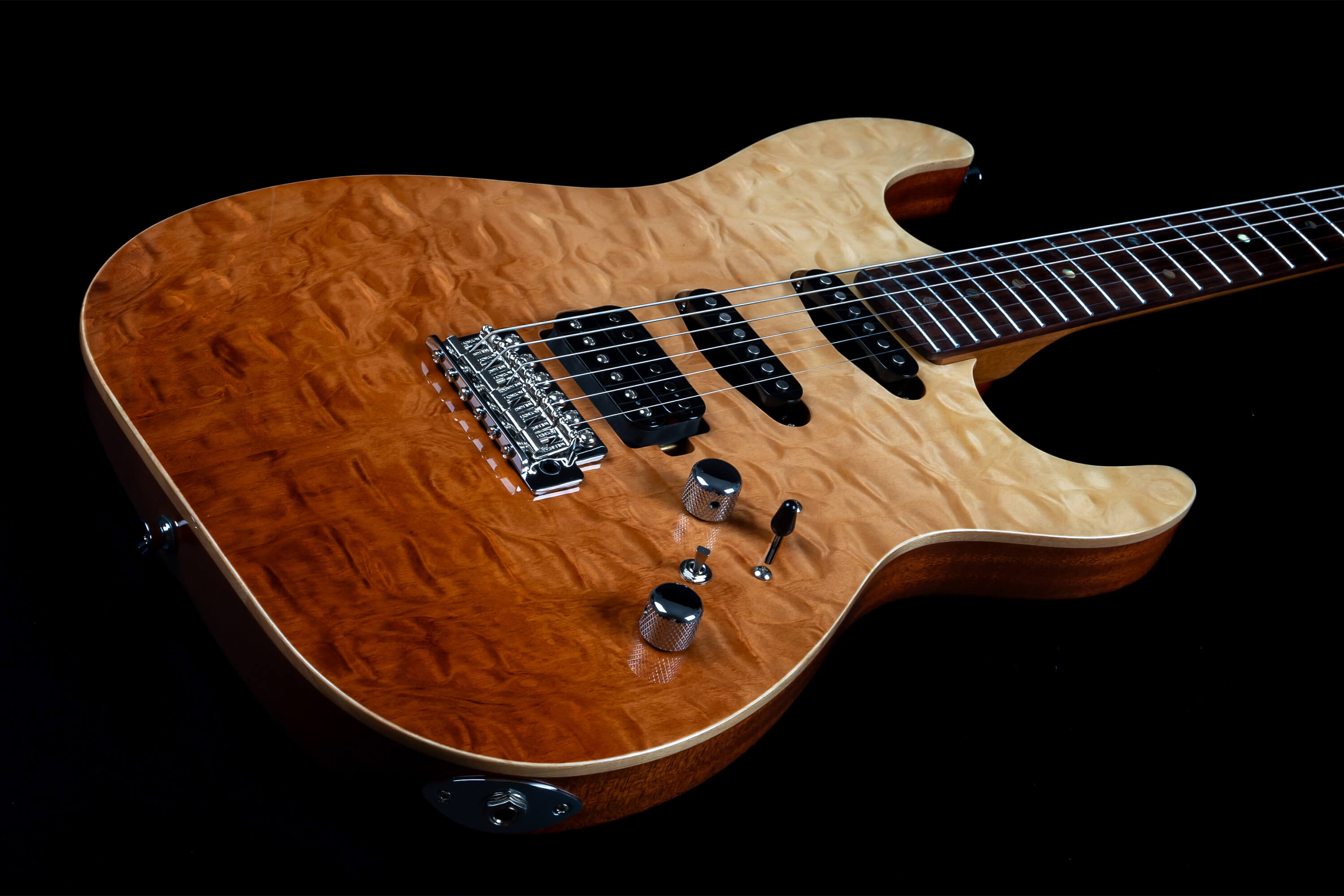 Jet Guitars Js45 Elite Hss Trem Rw - Fireburst Flame - E-Gitarre in Str-Form - Variation 2