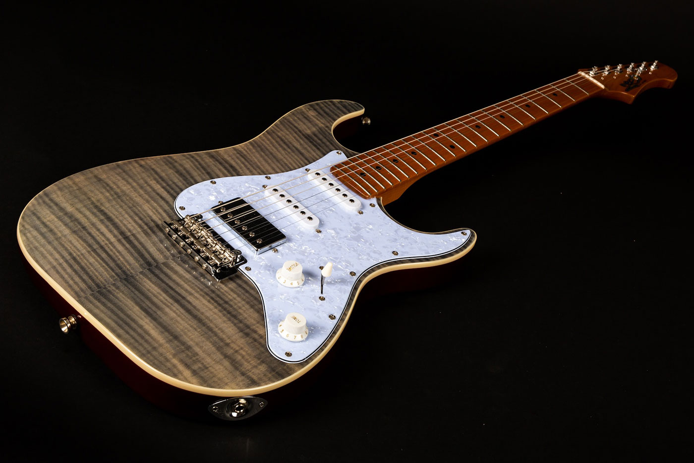Jet Guitars Js450 Hss Trem Mn - Transparent Black - E-Gitarre in Str-Form - Variation 2
