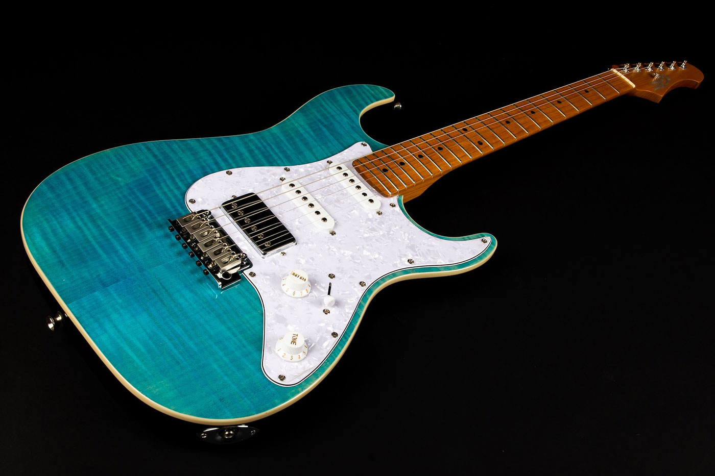 Jet Guitars Js450 Obl Hss Trem Mn - Ocean Blue - E-Gitarre in Str-Form - Variation 2